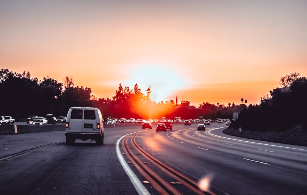 car window and sun
