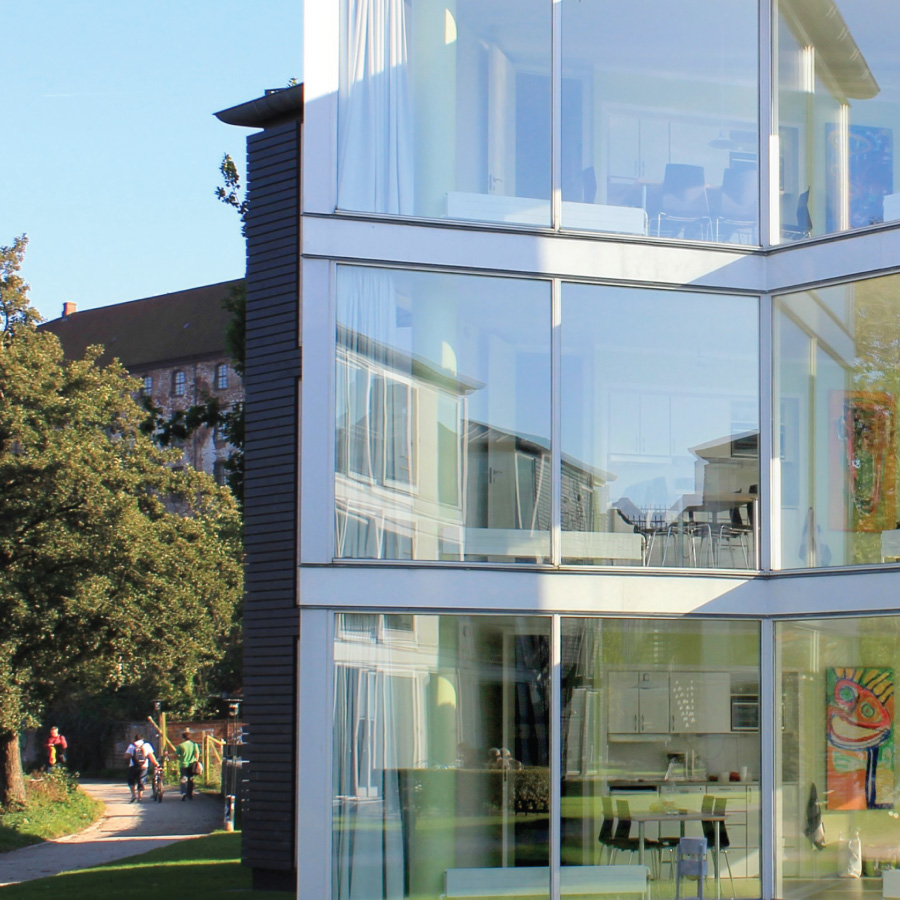 Ceramic 70% window film on a building