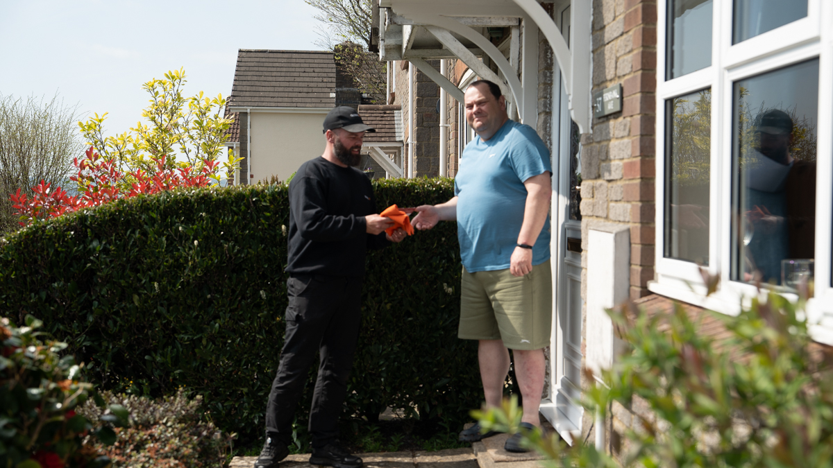 A Global Tint installer at work