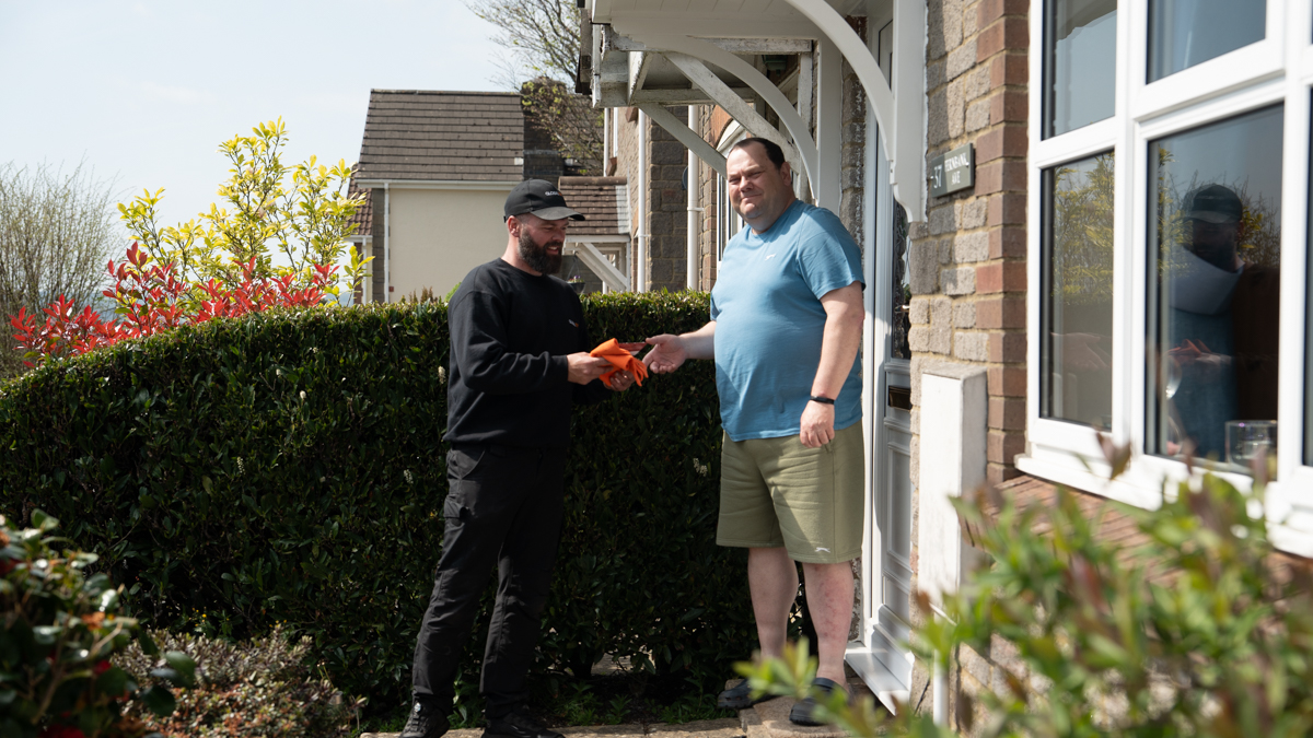 A Global Tint installer at work