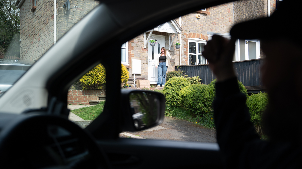 A Global Tint installer at work