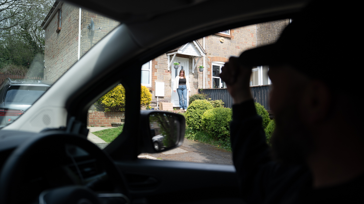 A Global Tint installer at work